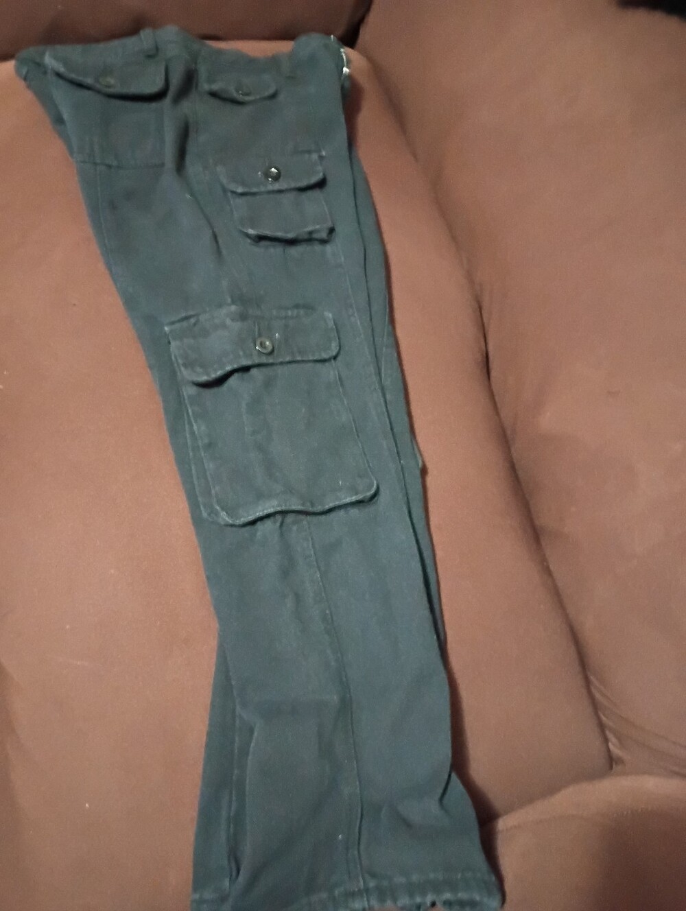 Women's Cargo Pants in Black - Utility Pocket Design - Picture 2 of 5